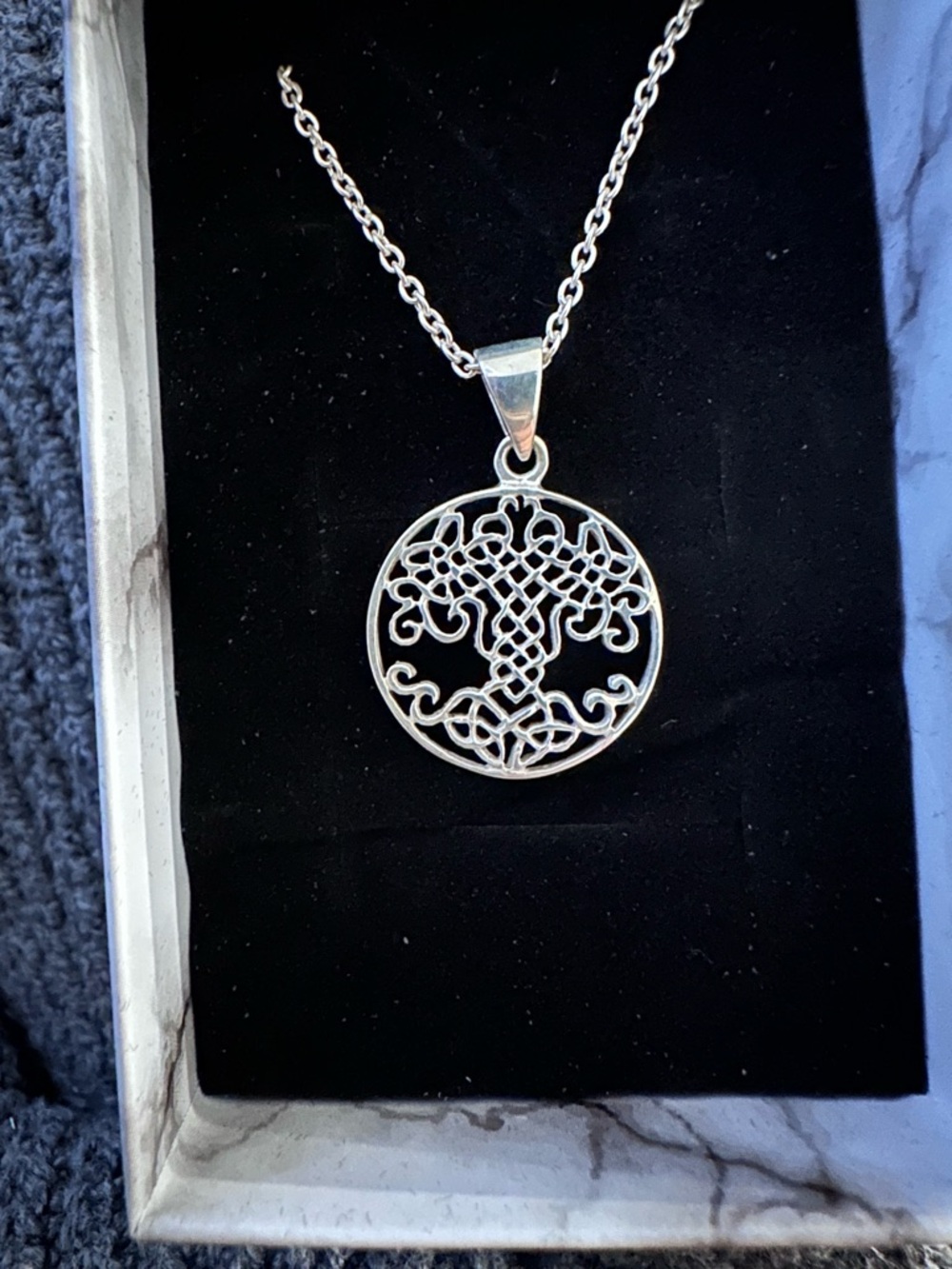 Celtic Tree of Life Pendant Necklace in Silver
